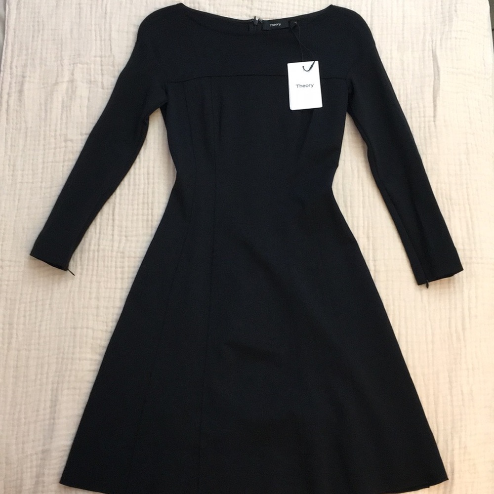 Theory Otto Flare Dress, Size P